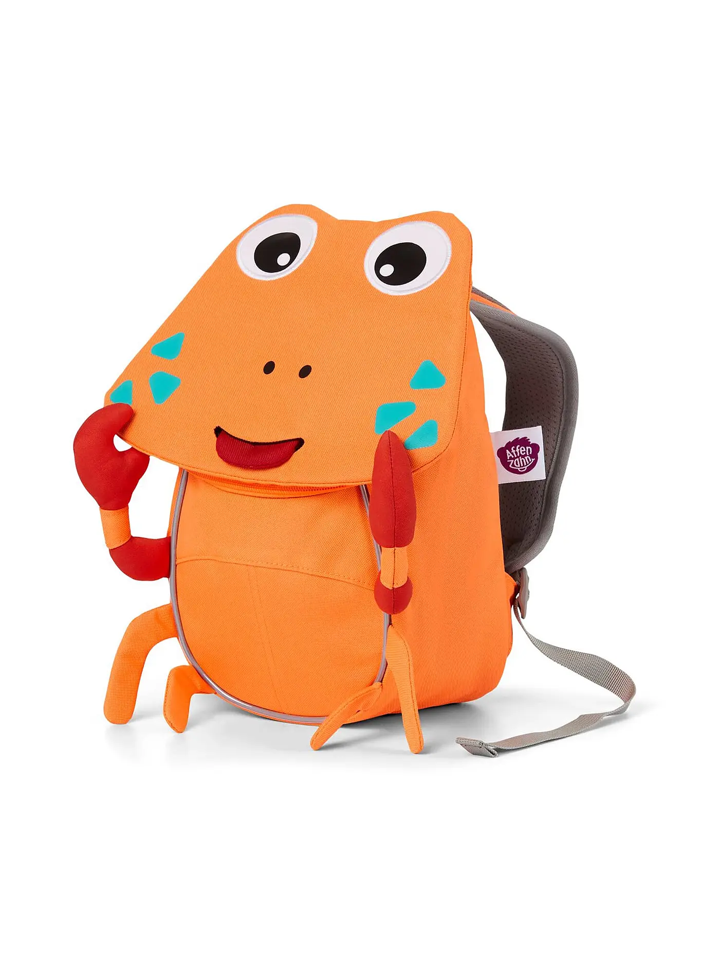 AFFENZAHN | Kinder Rucksack Kleine Freunde Neon - Krabbe | 